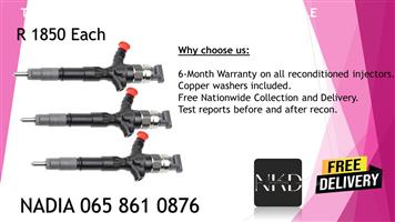 Toyota Prado diesel injectors for sale or recon with warranty of 6 months