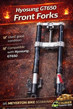 Hyosung GT 650 Forks. Meyerton bike scrapyard new & secondhand spares. Andre