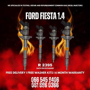 FORD FIESTA 1.4 DIESEL INJECTORS FOR SALE ON EXCHANGE WITH WARRANTY