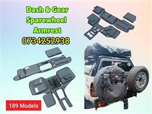 Armrests, Dashcovers, Gear, Sparewheel, 4x4 Canvas