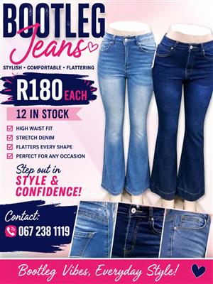 We are selling bootleg jeans and skinny jeans