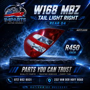 W168 MERCEDES-BENZ TAIL LIGHT RIGHT REAR 2004