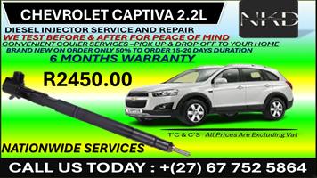 Chevrolet Captiva 2.2L Delphi Diesel Injectors on Repair