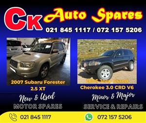 2007 Subaru Forester 2.5 XT and 2006 Jeep Grand Cherokee 3.0 crd spares for sale