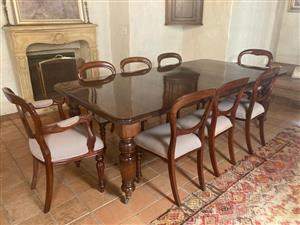 Immaculate Mahogany French Polished 8 Seater 