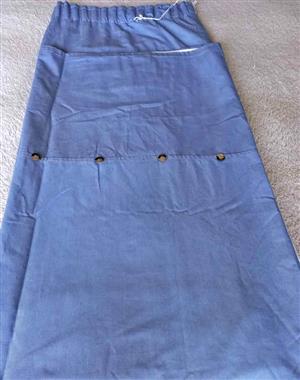 HEAVY AND LINED LIGHT BLUE CURTAINS