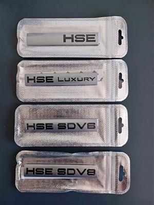 Range Rover HSE badges emblems