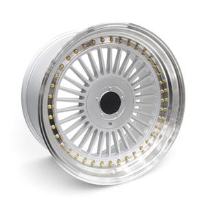 19″ CW-2604 5×112 & 5×120 Silver with Gold Rivets Alloy Wheels