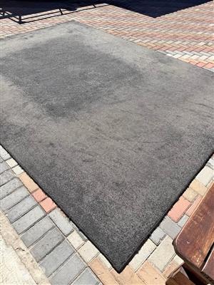 Montana grey pluch area rug