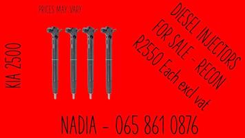 KIA 2500 DIESEL INJECTORS FOR SALE WE SELL ON EXCHANGE OR RECON