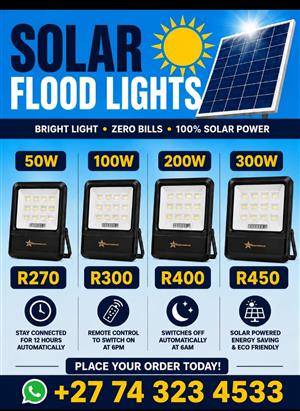 Solar flood lights