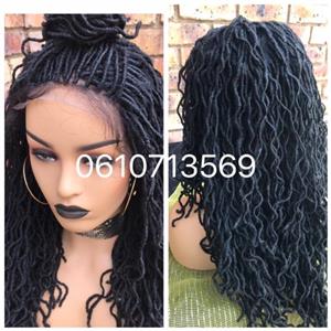 curly lace front dreadlocks wig with soft baby hair