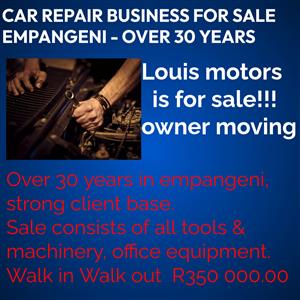 CAR REPAIR BUSINESS FOR SALE