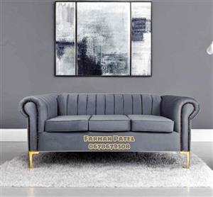 FP free delivery under 30km  3 Seater couch chesterfield velvet