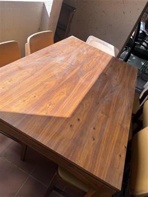 Wooden Dining Room 6 chairs 