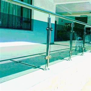 Balustrades Stainless Steel per meter. Glass & Stainless