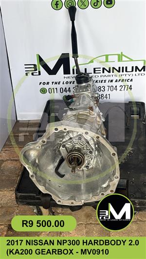 2017 NISSAN NP300 HARDBODY 2.0 (KA20) GEARBOX - MV910 