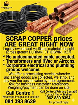 INDUSTRIAL Landlords Durban metro. Need yard, warehouse Clearances Steel Copper