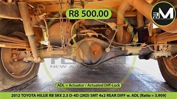 2012 TOYOTA HILUX RB SRX 2.5 D-4D (2KD) 5MT 4x2 REAR DIFF w. ADL