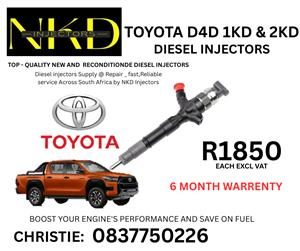 TOYOTA D4D 1KD & 2KD DIESEL INJECTORS FOR SALE