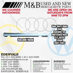 Side Skirt Right Side (Second Hand)  Suitable for Mercedes-Benz CLC W203 Coupe  2001-2007