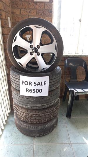 5 Rio 17" Tyres and rims for sale
