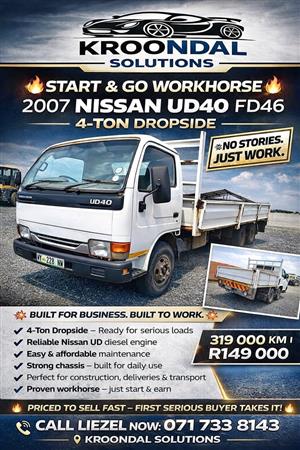 2007 Nissan UD40 FD45 4 ton drop side