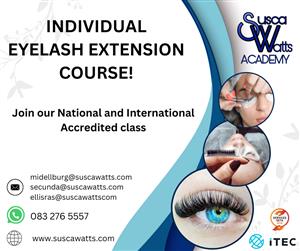 Individual Eyelash Extention Course with Susca Watts Academy 3 weeks