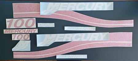 Mercury 100 Outboard motor stickers decals kits