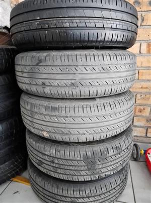 Fairly used 185/70/14 inch tyres 