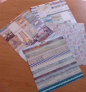  Beach-Themed Scrapbooking Paper Bundle for Sale 
