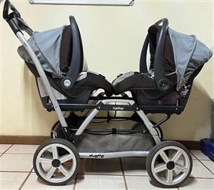 Second hand twin stroller on sale