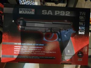 Target practice SA P92 Airpistol + LASER AIM UNIT and More