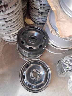 Polo steel 14 inch 5 hole rims like new