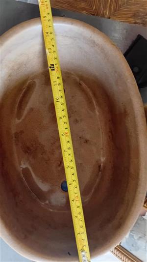 Large glazed ceramic bonsai pot