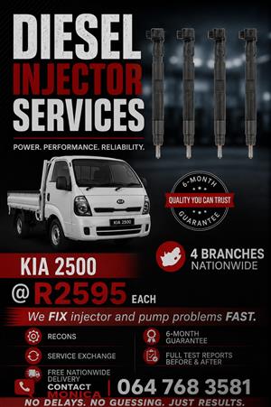KIA 2500 FAST DIESEL INJECTOR SWAPS – MINIMAL DOWNTIME