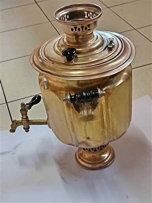 Antique brass Russian Samovar  late 1800