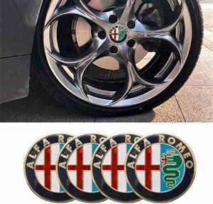 Alfa wheel centre badges emblems stickers