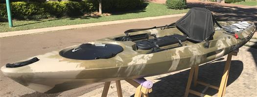 Pioneer Kayak Kingfisher incl. seat, paddle, leash, rudder and rod holders