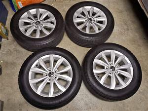15inch VW Polo TSi Vivo original new mags with fairly new tyres set 
