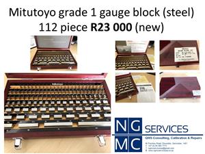 NEW: Mitutoyo grade 1 steel gauge blocks (112 pc)