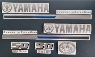 Yamaha 50 hp Four stroke outboard stickers decals 