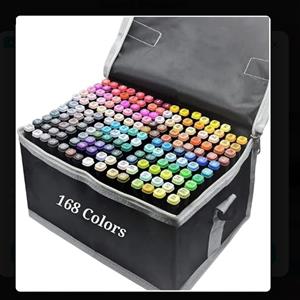 168-Piece Dual-Tip Alcohol Marker Set