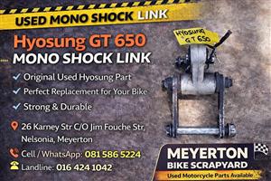 Hyosung GT 650 mono shock link. Meyerton bike scrapyard new & secondhand spares. Andre