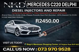 Mercedes C220 Delphi Diesel injectors 