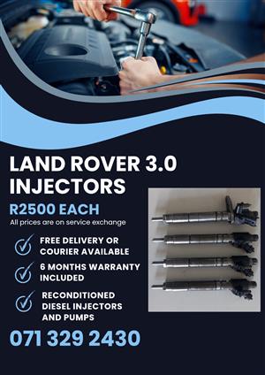 LAND ROVER 3.0 INJECTORS FOR SALE WITH WARRANTY 