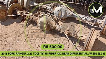 2015 FORD RANGER 2.2L TDCi [T6 Hi RIDER 4X2 REAR DIFFERENTIAL W EDL [3.31 MV0718