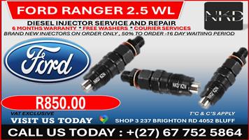 Ford Ranger 2.5 WL Diesel Injectors on Recondition