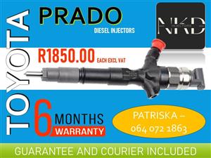 TOYOTA PRADO INJECTORS FOR SALE ON SERVICE EXCHANGE OR TO RECON