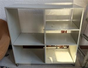 Wooden Bookshelf on wheels
